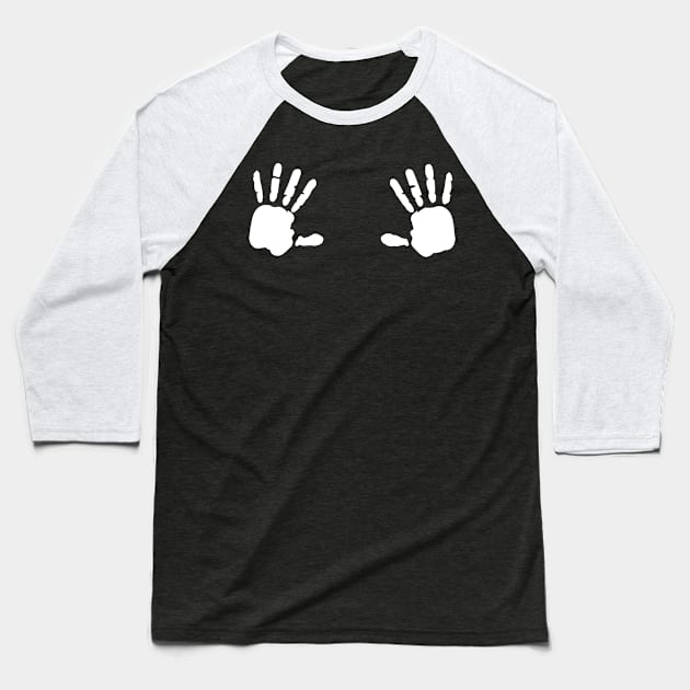 Handprint Touch me Gift Baseball T-Shirt by Shirtbubble